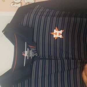 Astros striped Polo